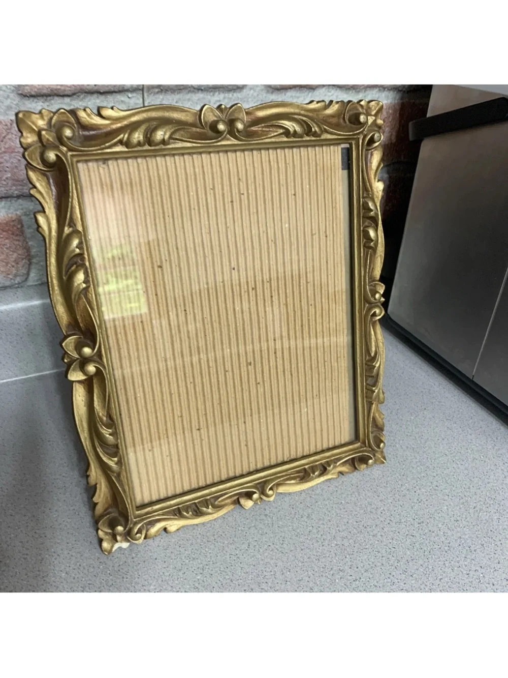 VTG 1972 I.I.C. Gold Ornate Picture Frame 8x10 Hollywood Regency Scroll MCM USA